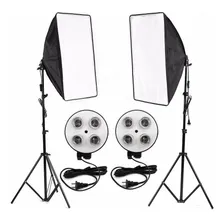 Kit 2 Softbox Estúdio Fotográfico Led Fotografia Tripé 4 Luz 110v/220v Foto mini 1