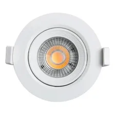 Kit 2 Spot Led Redondo Direcionável Embutir 3w Luz Amarela Foto mini  2
