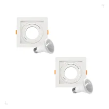 Kit 2 Spots Embutido Par20 Quadrado Direcionável Led 6000k Foto mini 1