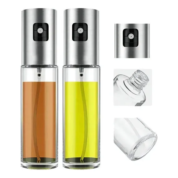 Kit 2 Spray Porta Azeite/vinagre Aço Inox Sem Desperdício Foto 1