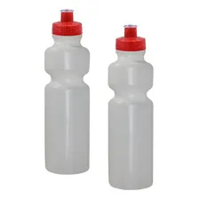 Kit 2 Squeezes 750ml Tampa Fibra Madeira Vermelho Foto  mini 1