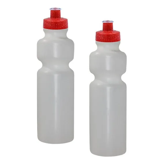 Kit 2 Squeezes 750ml Tampa Fibra Madeira Vermelho Foto 1