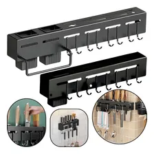 Kit 2 Suporte Faca Porta UtensÃlio Gancho Talher Parede Cor Preto Foto mini 1