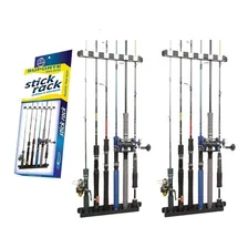 Kit 2 Suporte Organizador Parede Rack 12 Varas Pesca Cardume Foto mini 1