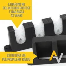 Kit 2 Suporte Organizador Parede Rack 12 Varas Pesca Cardume Foto mini 3