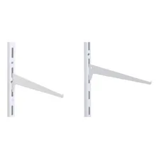 Kit 2 Suportes Para Trilho Prateleira 25cm Branco Foto mini 4