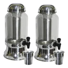 Kit 2 Suqueira Barrica Vidro 3,2 Lt Com Porta Gelo Polida Foto  mini 1