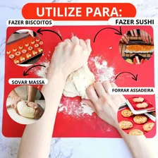 Kit 2 Tapete Culinário Cozinha Silicone Antiaderente 40x30cm Foto mini  3