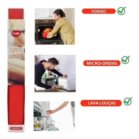 Kit 2 Tapete Culinário Cozinha Silicone Antiaderente 40x30cm Foto 1