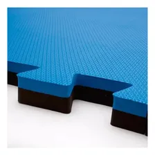 Kit 2 Tatame Tapete Eva 1x1 M 30mm 100x100x3cm Preto E Azul Foto mini 1