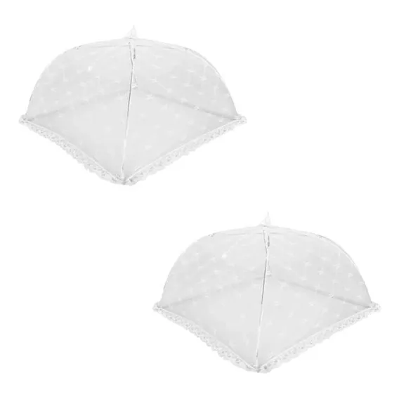 Kit 2 Tela Mosquiteiro Tule Protetor Cobre Alimento 36cm Foto 1
