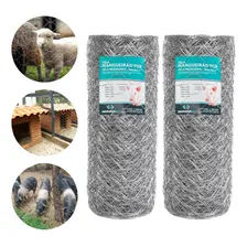 Kit 2 Telas Mangueirão 0,80 X 50m Fio 18 Galvanizada Reforça Foto mini 1