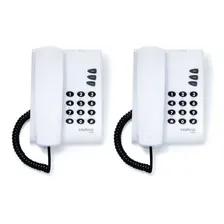 Kit 2 Telefones som Fio Mesa ou Parede Pleno Branco Intelbras Foto mini 1