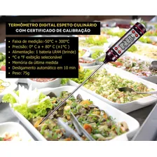 Kit 2 Termômetro Digital Espeto Culinário Alimento Cozinha Cor Preto Foto mini 2