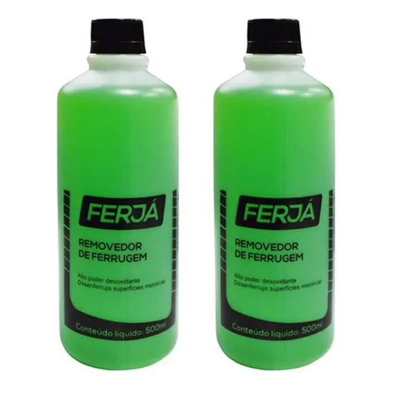 Kit 2 Tira Ferrugem 500ml Removedor De Ferrugem Ferro Metais Foto 1