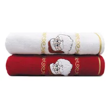 Kit 2 Toalha Natalina Para Lavabo Appel Natal Papai Noel Foto mini 2