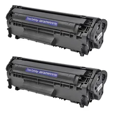 Kit 2 Toner CompatÃvel Hp Q2612a Tinta Preto Black Foto mini 1