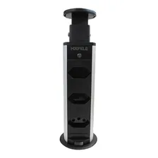 Kit 2 Torre De Tomada Totem Retrátil De Embutir Preto Hafele Foto mini 3
