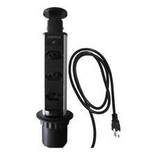 Kit 2 Torre De Tomada Totem Retrátil De Embutir Preto Hafele Foto mini 2