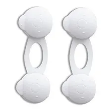 Kit 2 Travas G Multikids Baby bb258 Multiuso Flexível Armários Gavetas Portas Segurança Cor Branco Foto mini  2