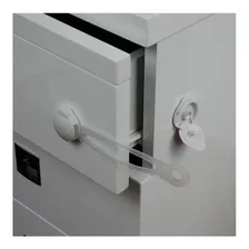 Kit 2 Travas G Multikids Baby bb258 Multiuso Flexível Armários Gavetas Portas Segurança Cor Branco Foto  mini 1
