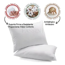 Kit 2 Travesseiro King Pecal 180 Fios 50x90 Suporte Firme Foto mini 2