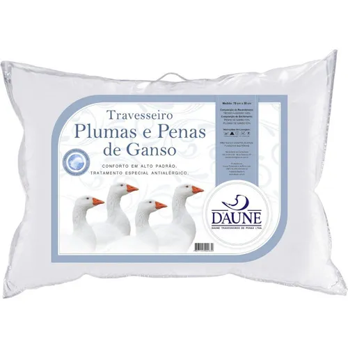 Kit 2 Travesseiros 50%pena 50% Pluma Ganso Daune 50x70 Foto 1