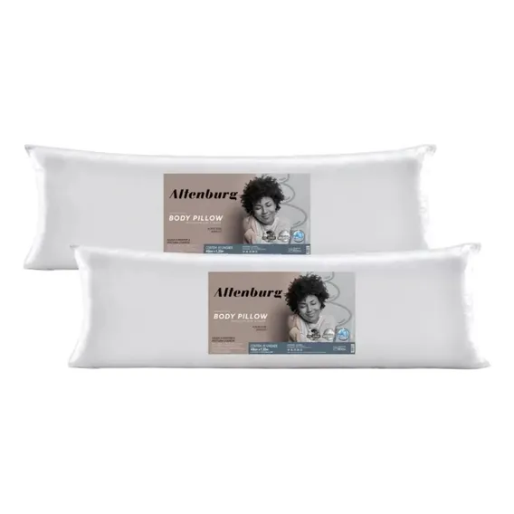 Kit 2 Travesseiros Body Pillow Grande 40cm X 1,30m Altenburg Foto 1