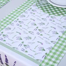 Kit 2 Trilhos Caminho De Mesa Allegra 1,25mx43cm - 1 Peça Cor Estampa Lavanda Foto mini 3