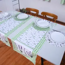 Kit 2 Trilhos Caminho De Mesa Allegra 1,25mx43cm - 1 Peça Cor Estampa Lavanda Foto mini 2