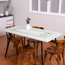 Kit 2 Trilhos Caminho De Mesa Allegra 1,25mx43cm - 1 Peça Cor Estampa Lavanda Foto mini 4