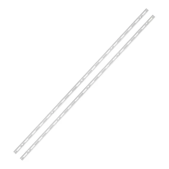 Kit 2 Trilhos Cremalheira 1 Metro Para Prateleira Branco Foto 1