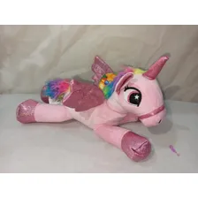 Kit 2 Unicórnios Pelúcia Princesa Deitado Asas Grande 30cm Foto mini  3