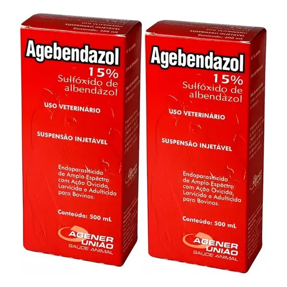 Kit 2 Unidades Agebendazol 15% Agener - 500 Foto 1