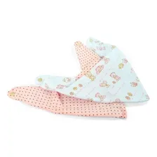 Kit 2 Unidades Babador Bandana Impermeavel 100% Algodao Feminino Foto  mini 1
