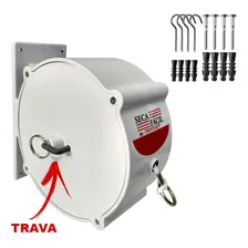 Kit 2 Varais Retrátil Parede RecolhÃvel De Roupas Corda 30m Foto mini 4