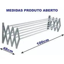 Kit 2 Varais Sanfonado De Parede Retrátil 1 Metro Alumínio Foto mini 2