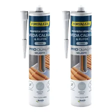 Kit 2 Veda Calha Alumínio Selante Impermeável 400g Cola Foto  mini 1