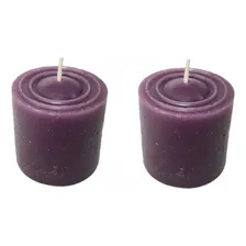 Kit 2 Velas Perfumadas Com Aroma De Uva - Cor Roxa Escuro Foto mini 1