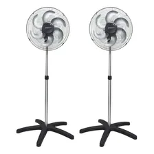 Kit 2 Ventilador Coluna 50cm 200w Industrial Turbo 6pá Preto Foto  mini 1