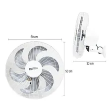 Kit 2 Ventiladores Parede 50cm Industrial 6 Pás 110v Branco Foto mini 4