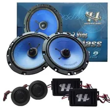Kit 2 Vias 130w 6 Polegadas Hurricane Cm 6.2 Som 130 Rms Cor Azul Foto mini 1