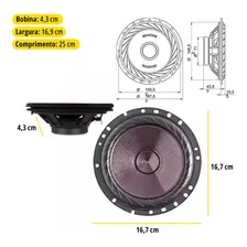 Kit 2 Vias Bravox 6 Cs60p 120w Rms Falante + Tweeter Bravox Foto mini  3