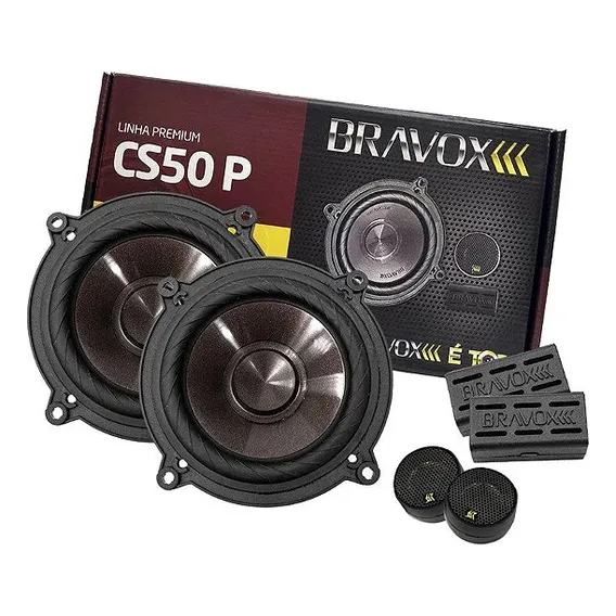 Kit 2 Vias Bravox 6 Cs60p 120w Rms Falante + Tweeter Bravox Foto 1