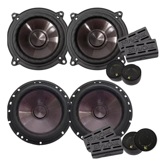 Kit 2 Vias Bravox Cs60p 6 + Kit 2 Vias Bravox Cs50p 5 Pol Cor Preto Foto 1