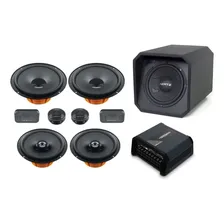 Kit 2 Vias Hertz Dsk 165 + Coax Dcx 165 +caixa Ds25 +amp 800 Cor Preto Foto mini 1