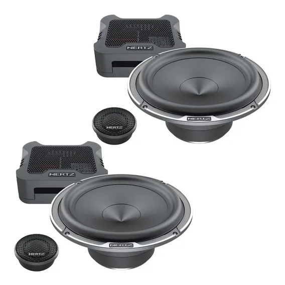 Kit 2 Vias Hertz Mille 6 Polegadas 220 Rms Mpk165.3 Som Auto Cor Preto Foto 1