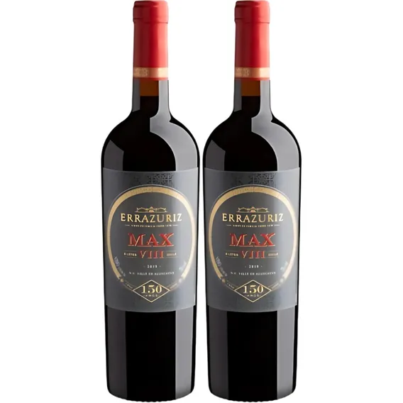 Kit 2 Vinhos Chileno Errazuriz Max 8 Viñedos Tinto 750ml Foto 1