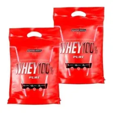 Kit 2 Whey Protein 100% Pure de 900g Morango Integralmedica Foto mini 1