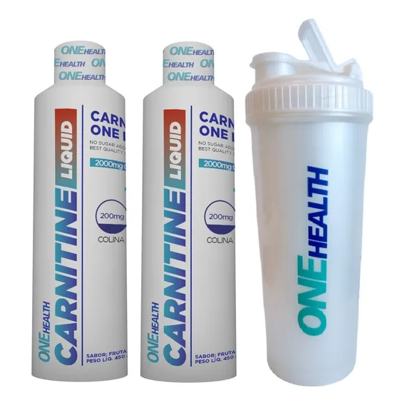 Kit 2 X L- Carnitina Líquida 2000mg Com Cromo 450ml + Sabor Maçã Verde Foto 1